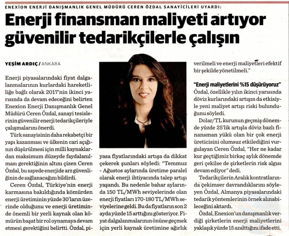 Enerji finansman maliyeti artıyor güvenilir tedarikçilerle çalışın